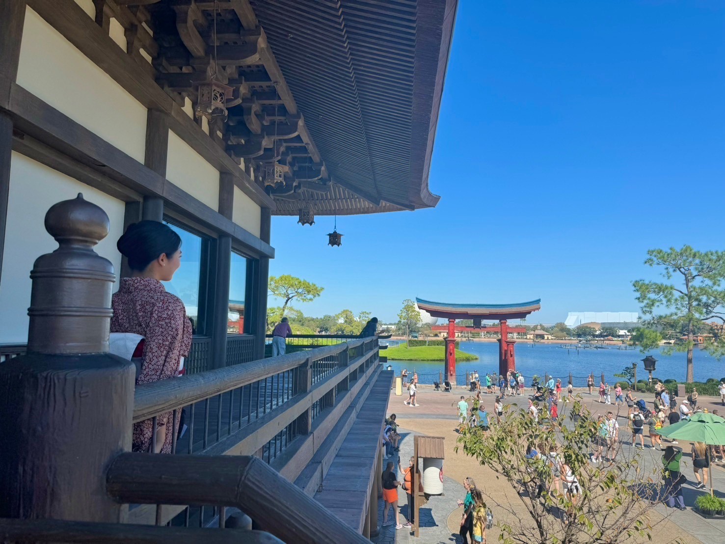 Woman in a traditional Japanese kimono